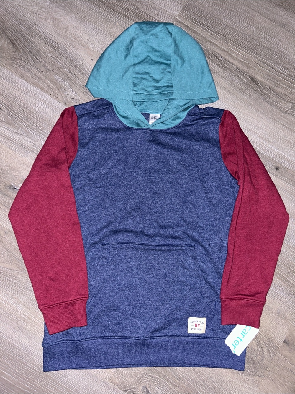 NWT Carter’s Boys’ (12) Color-Block Hoodie